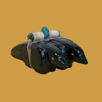 Double Marble Zuni Fetish Healing Ravens