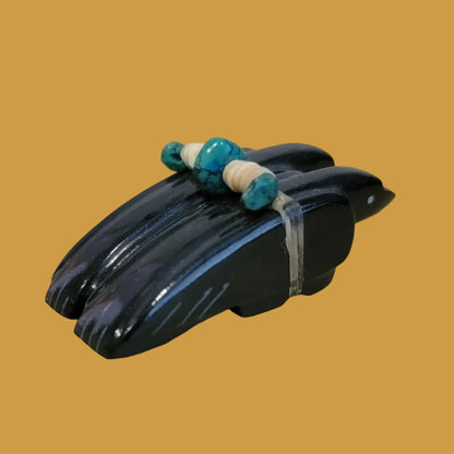 Double Marble Zuni Fetish Healing Ravens
