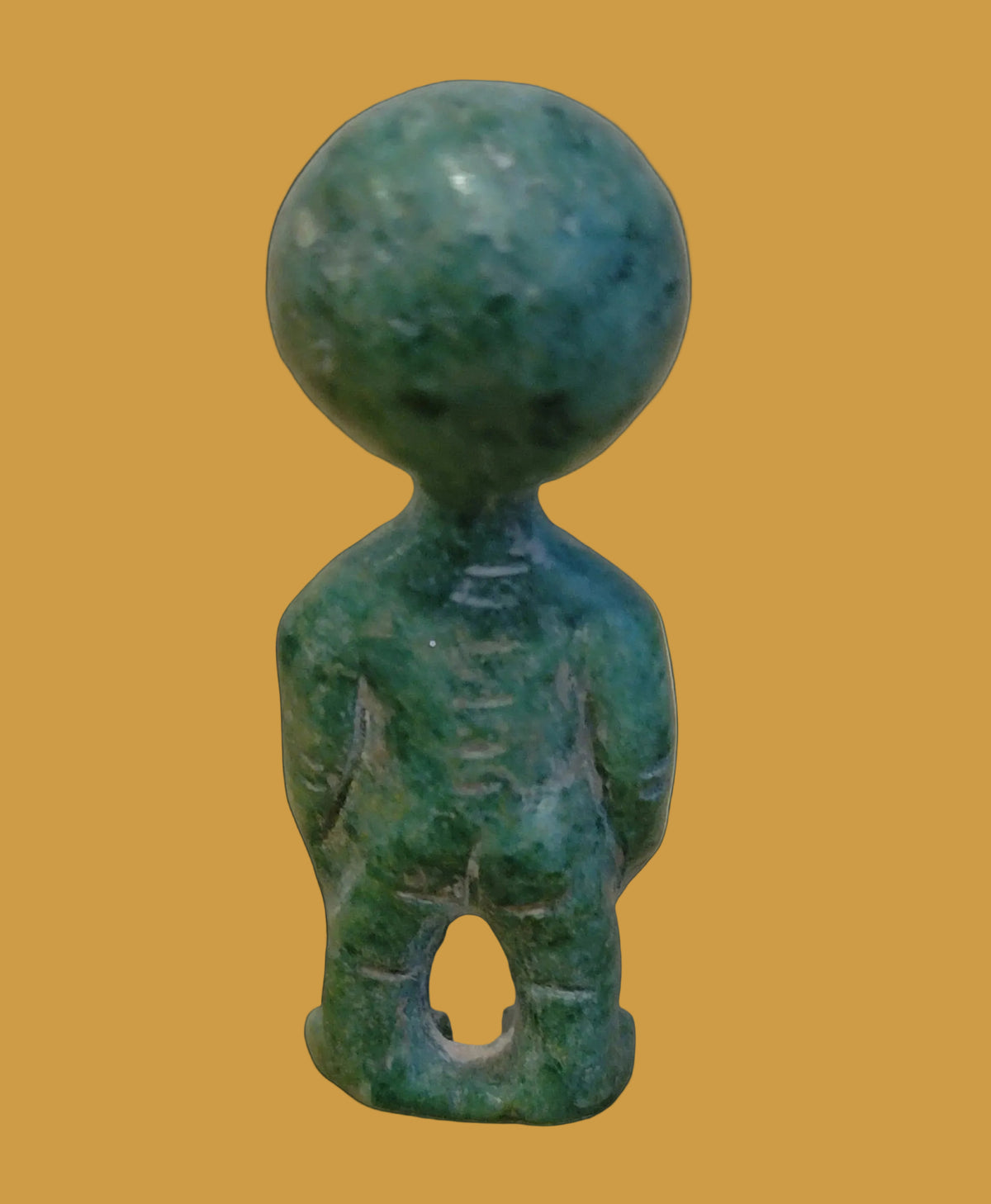 Amazonite Alien w/Big Eyes Zuni Fetish