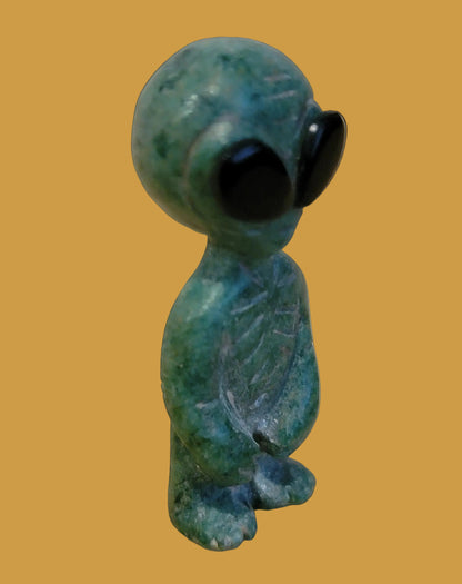 Amazonite Alien w/Big Eyes Zuni Fetish
