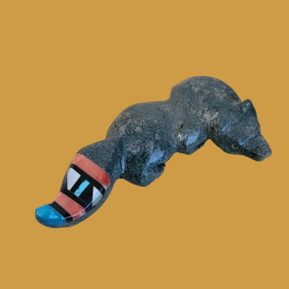 Steven Natachu Inlaid Tail Fox Zuni Fetish