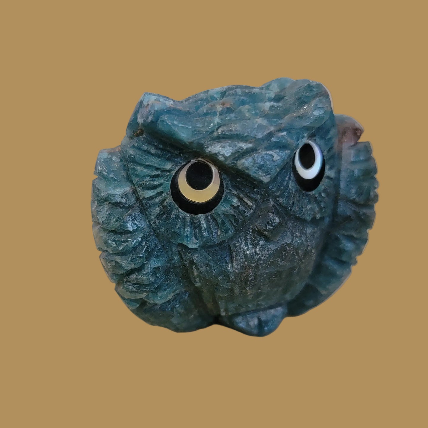 Wise and Mysterious Apatite Owl Zuni Fetish