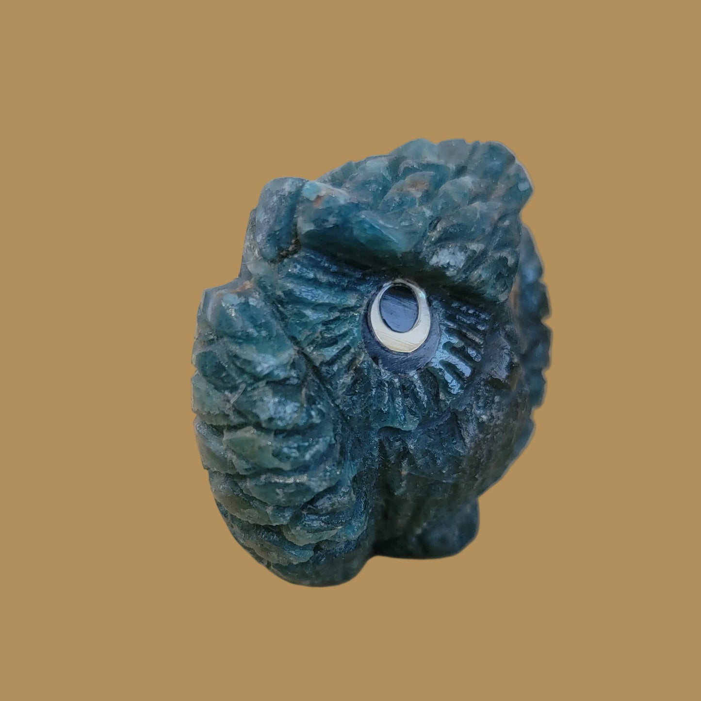 Wise and Mysterious Apatite Owl Zuni Fetish