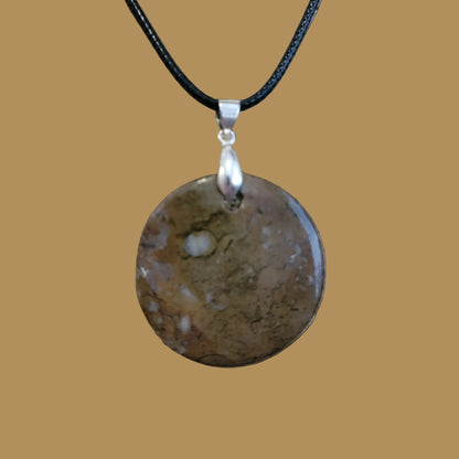 Ammonite Zuni Fetish Pendant w/ Dragonfly and Stars Indian Jewelry