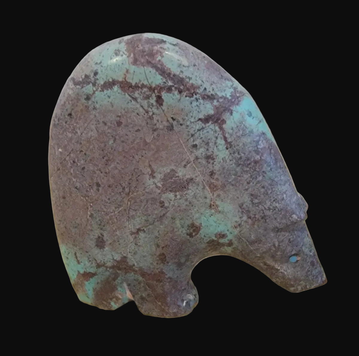 Classic Chrysocolla Zuni Medicine Bear Zuni Fetish