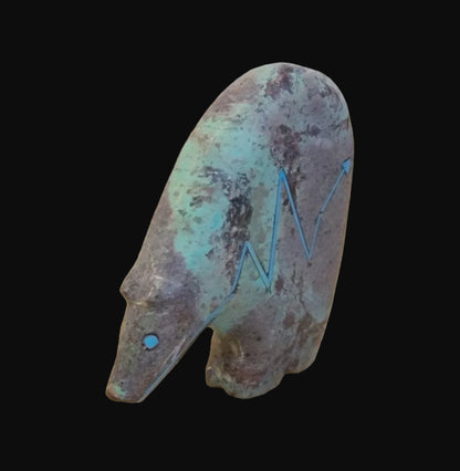 Classic Chrysocolla Zuni Medicine Bear Zuni Fetish