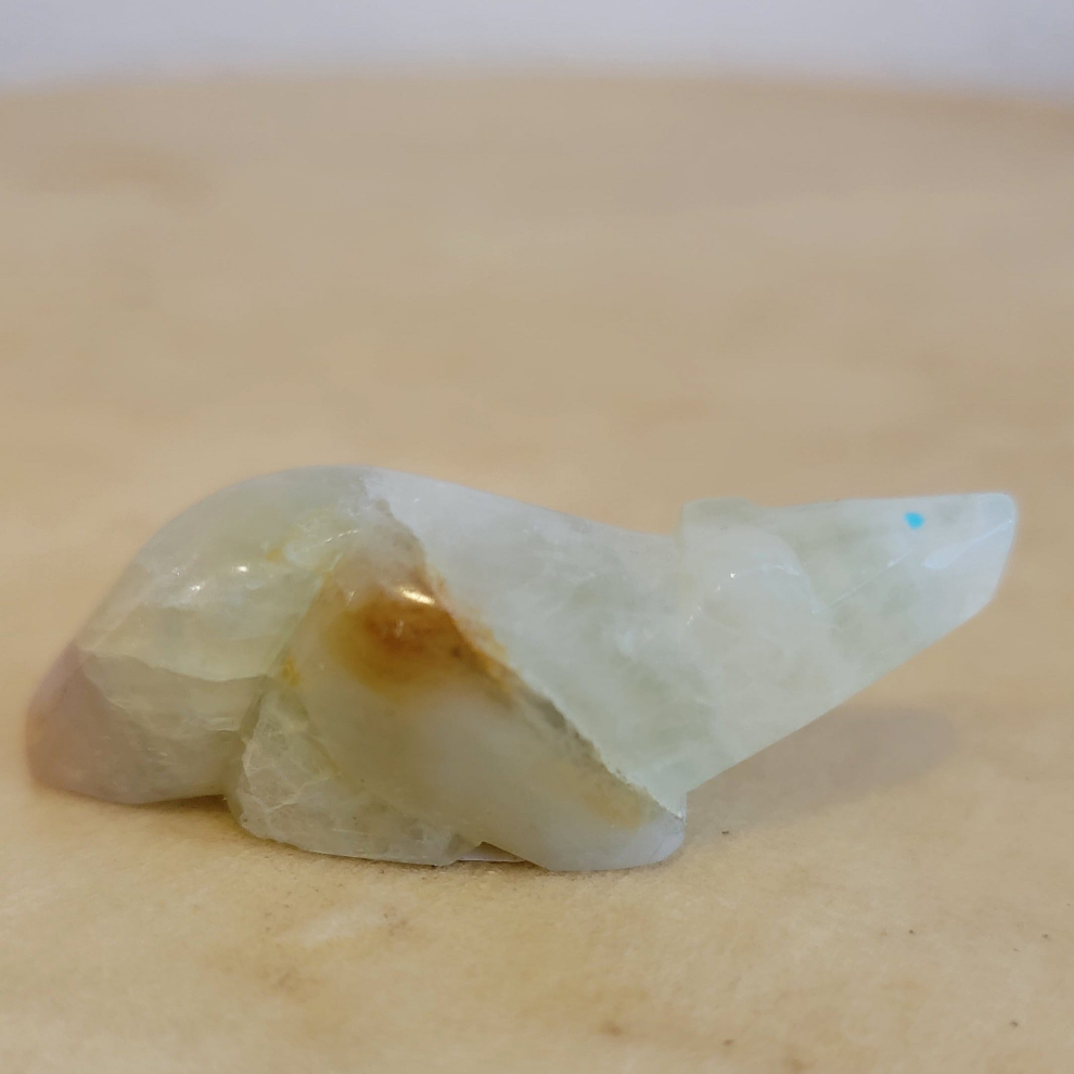 Fluorite Wolf Zuni Fetish