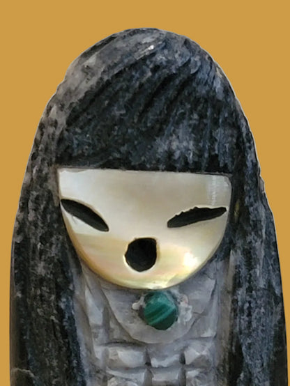 Ammonite Zuni  Corn Maiden Zuni Fetish