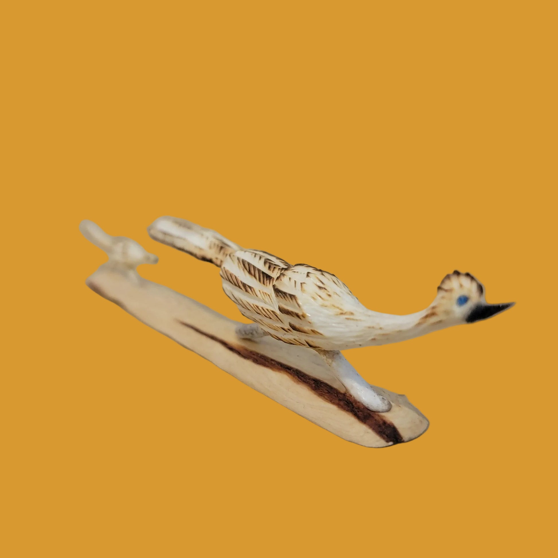 Mama and Baby Antler Roadrunners Zuni Fetish