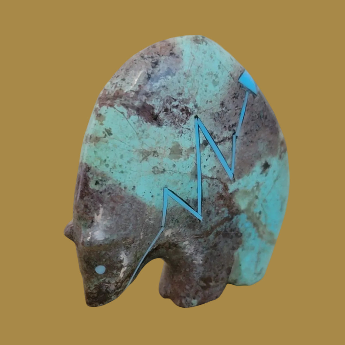 Chrysocolla Powerful Zuni Medine Bear Zuni Fetish