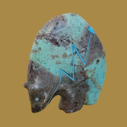Chrysocolla Powerful Zuni Medine Bear Zuni Fetish