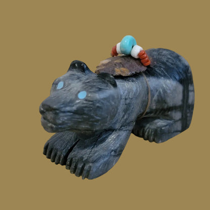 Picasso Marble Bear w/ Personality Zuni Fetish