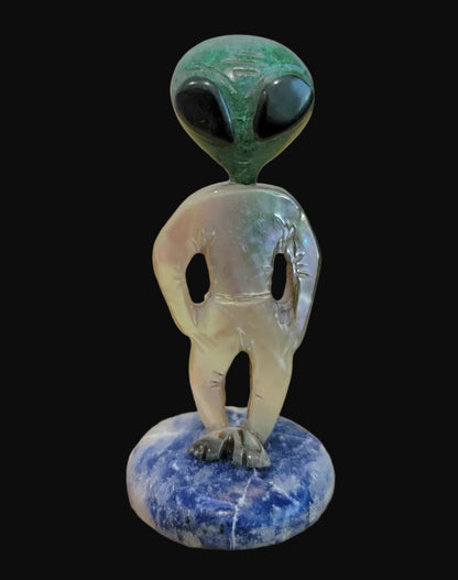 Out of This World Multi Stone and Shell Alien Zuni Fetish