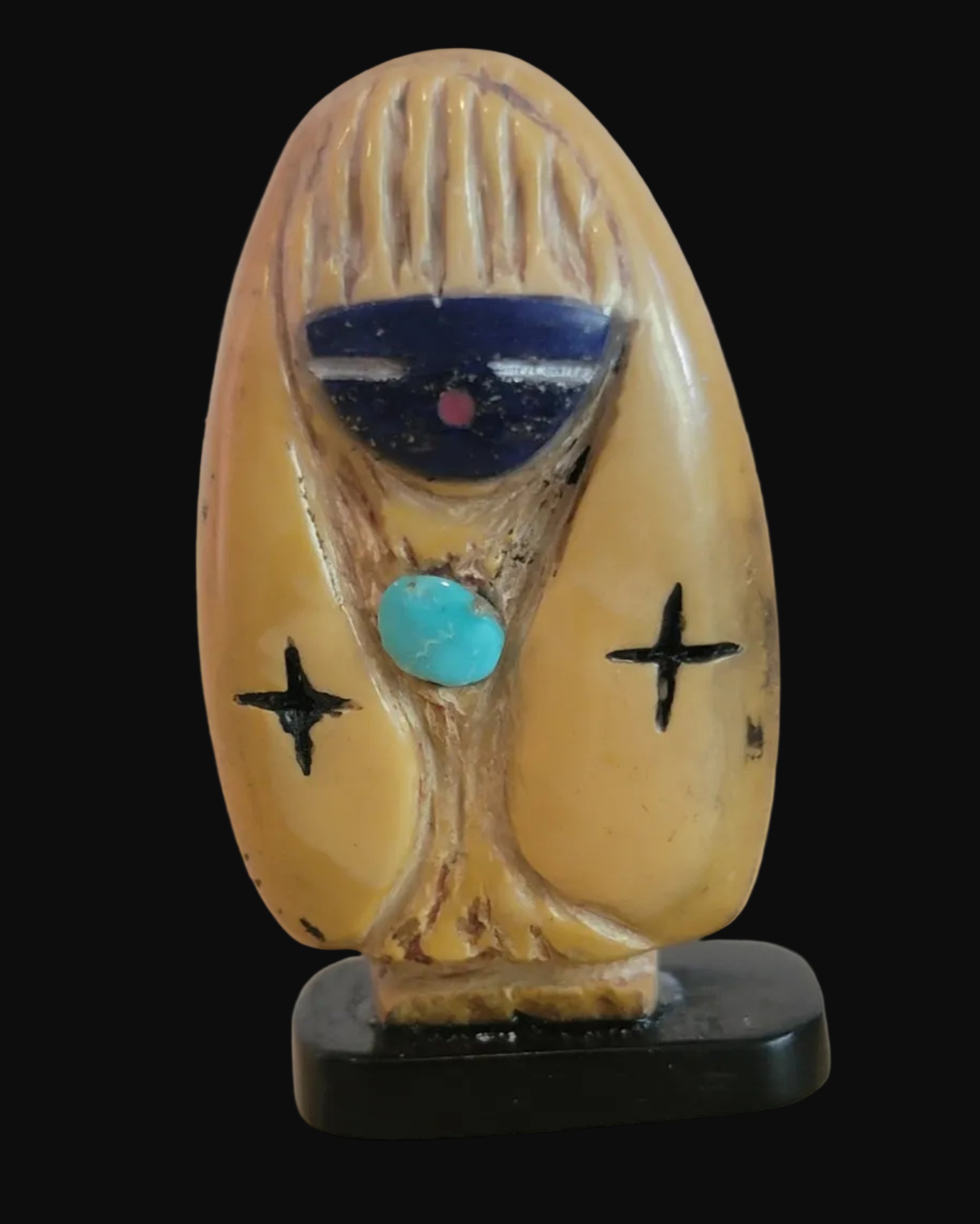 Picture Stone Jasper w/ Lapis Face Zuni Maiden Zuni Fetish