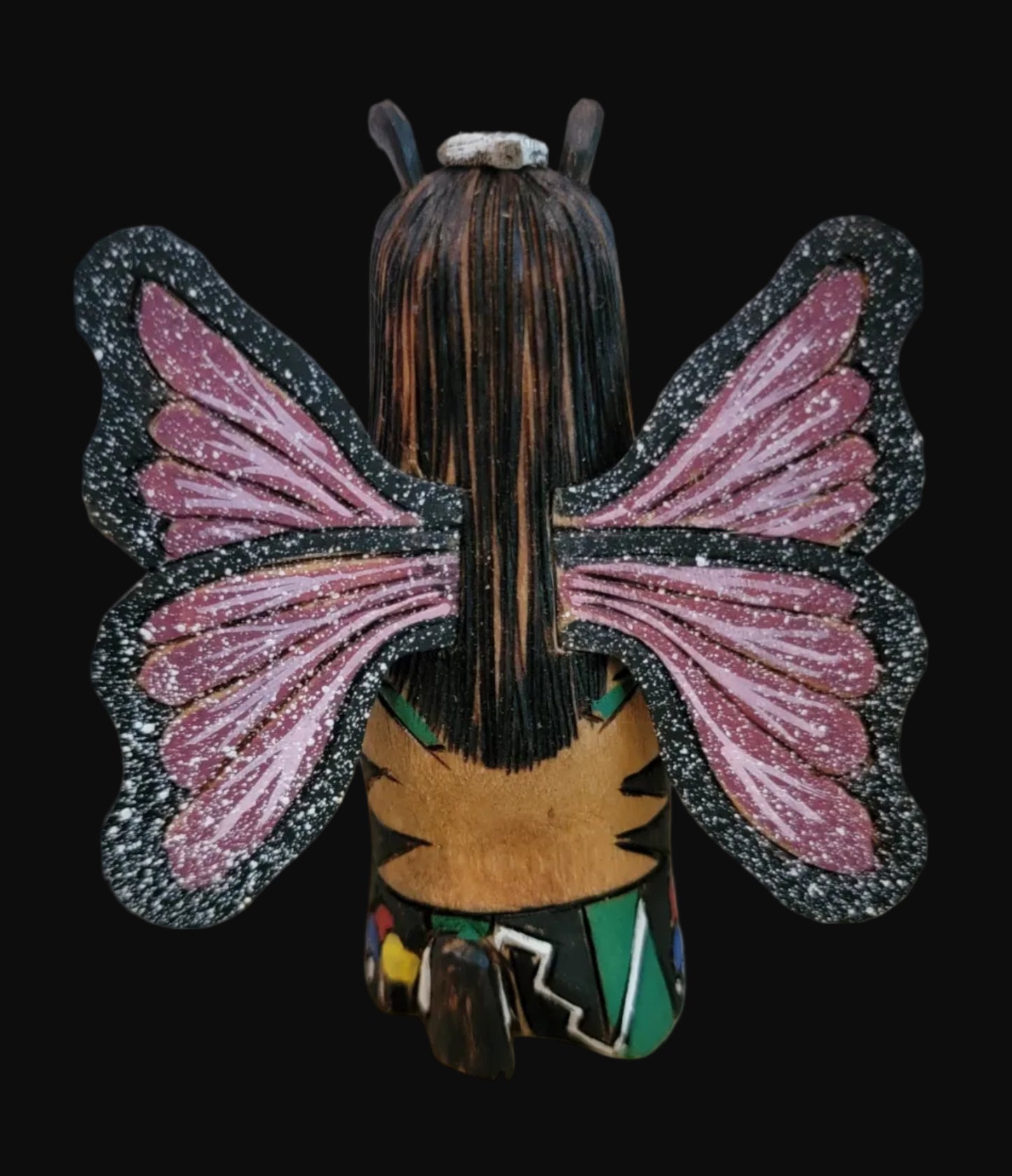 Beautiful Hopi Cottonwood Root/ Handpainted Butterfly Maiden Kachina/Folk Art/Zuni Fetish