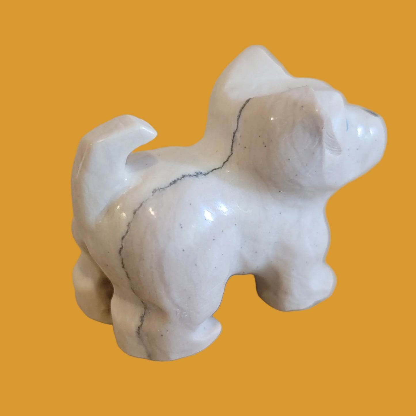 Happy Serpentine Pup/Dog Zuni Fetish