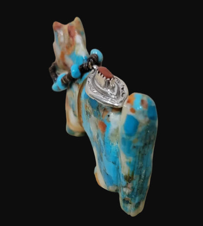 Classy and Colorful Composite Fancy Healing Horse Zuni Fetish
