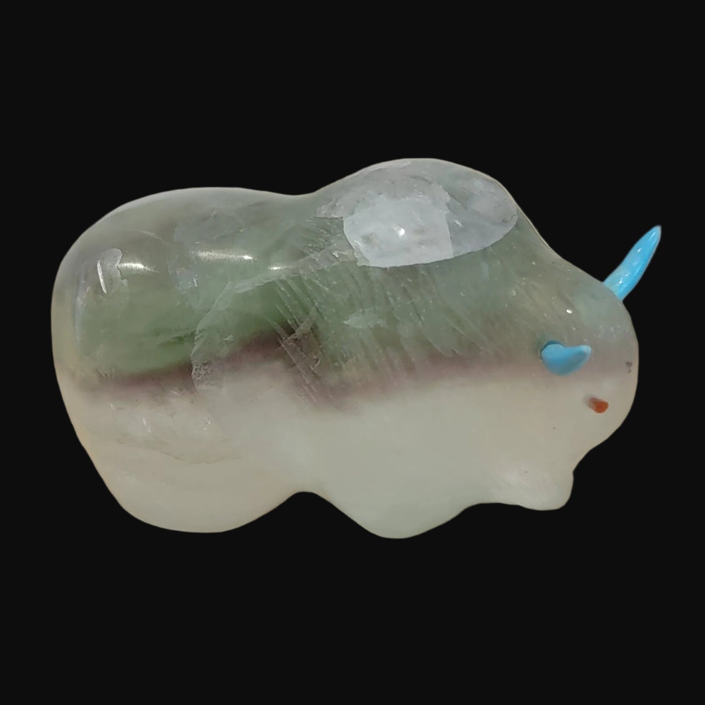 Powerful Fluorite Bison/ Buffalo Zuni Fetish