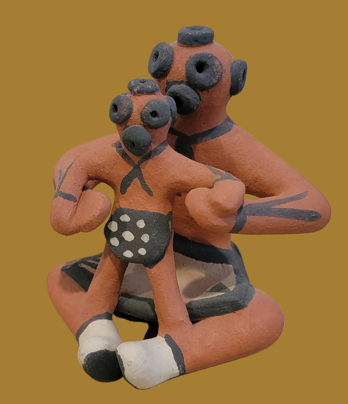 Jemez Pueblo Mudhead Clown Storyteller Pueblo Pottery