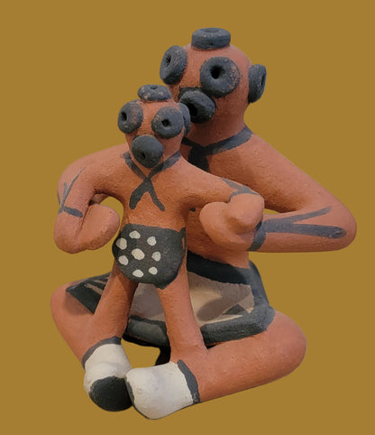 Jemez Pueblo Mudhead Clown Storyteller Pueblo Pottery