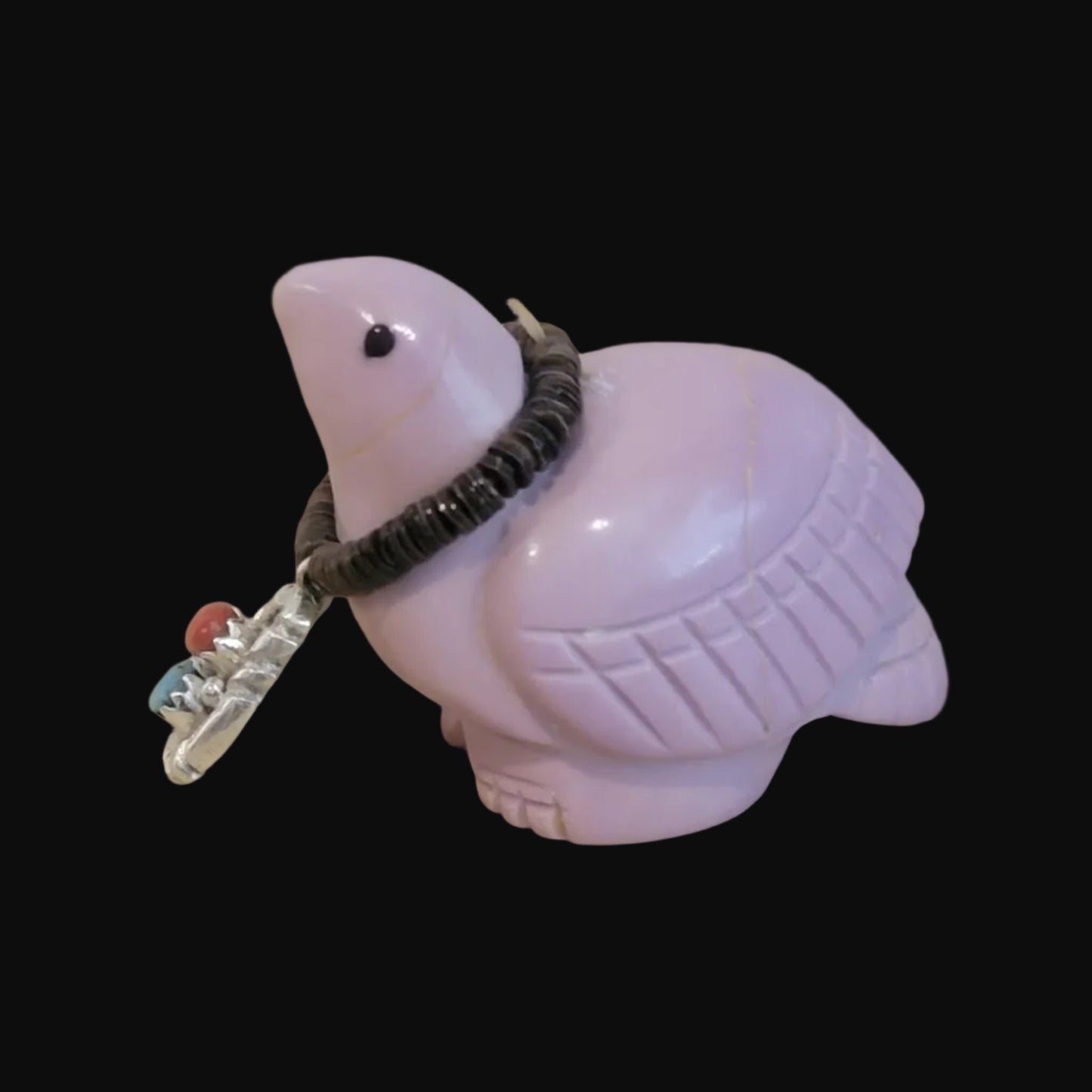 Sweet Phosphosiderite Dove w/ Sterling Silver Pendant/Offering Zuni Fetish