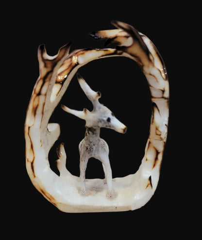 Sweet Antler Deer Under Antler Trellis Zuni Fetish