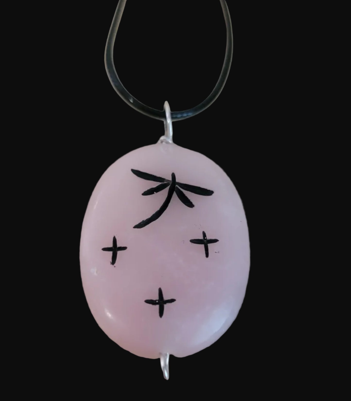Beautiful Pink Calcite Zuni Corn Maiden Zuni Necklace