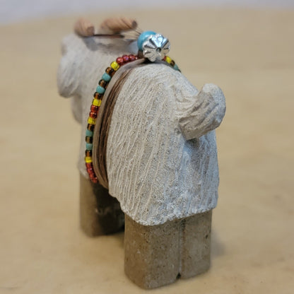 Navajo Billy Goat w/ Seed bead Bundle Zuni Fetish