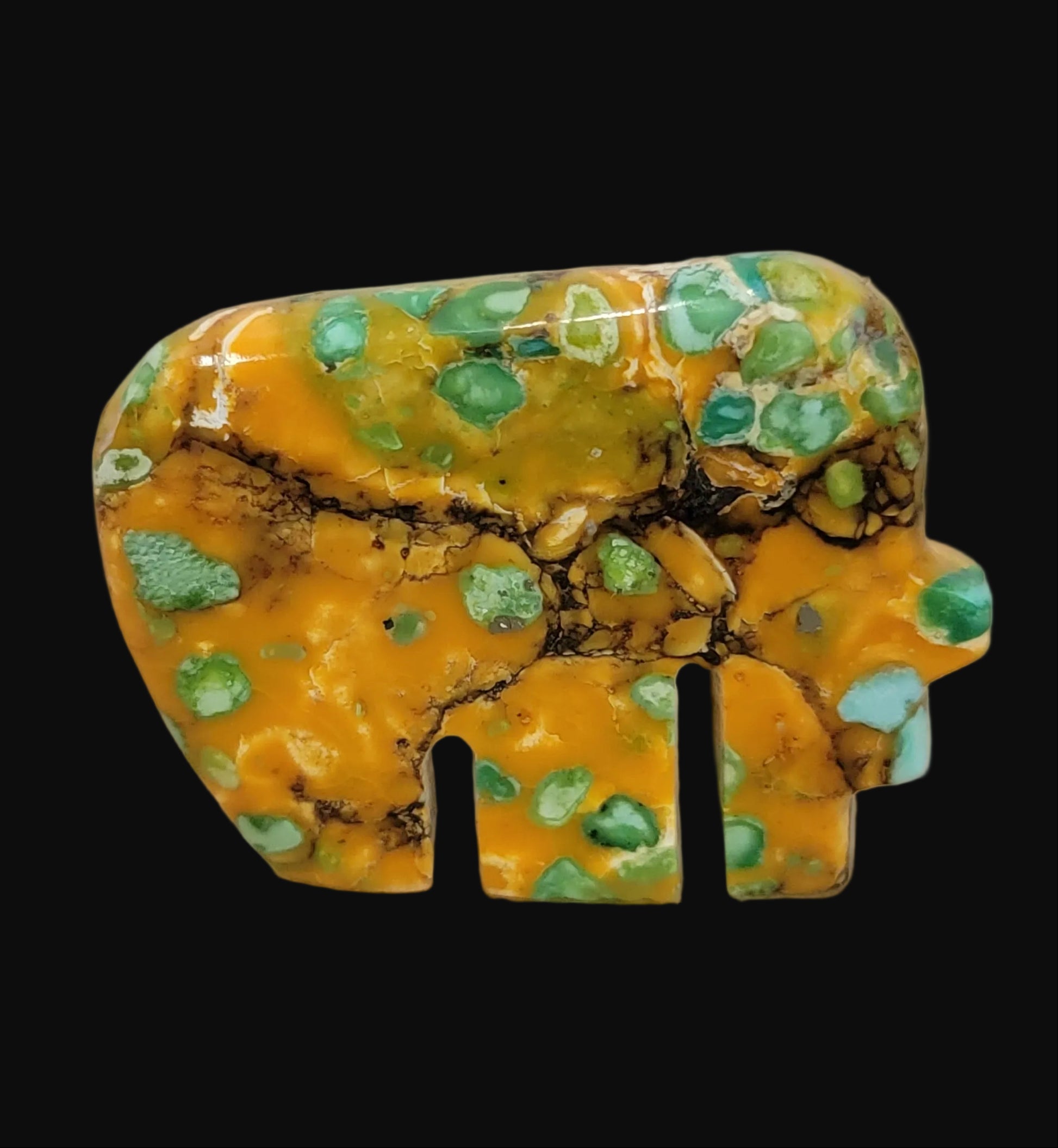 Fruit Jasper Zuni Fetish Medicine Bear
