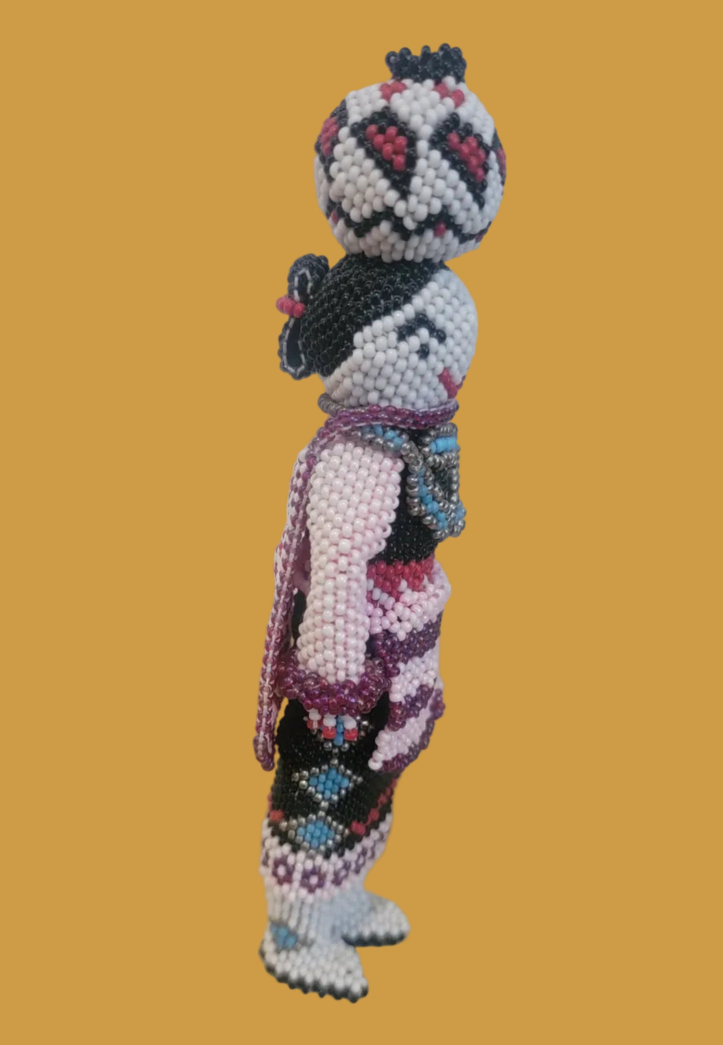 Fully Beaded and Detailed Zuni Olla Maiden Indian Beadwork