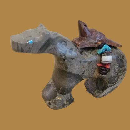 Rearing Back Fancy Heratlined Horse w/Messenger Bird Pack