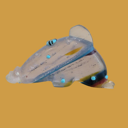 Surfite Dolphin w/Zuni Sun Zuni Fetish