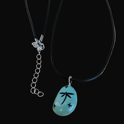 Turquoise Zuni Maiden Double Sided Pendant Zuni Fetish Necklace
