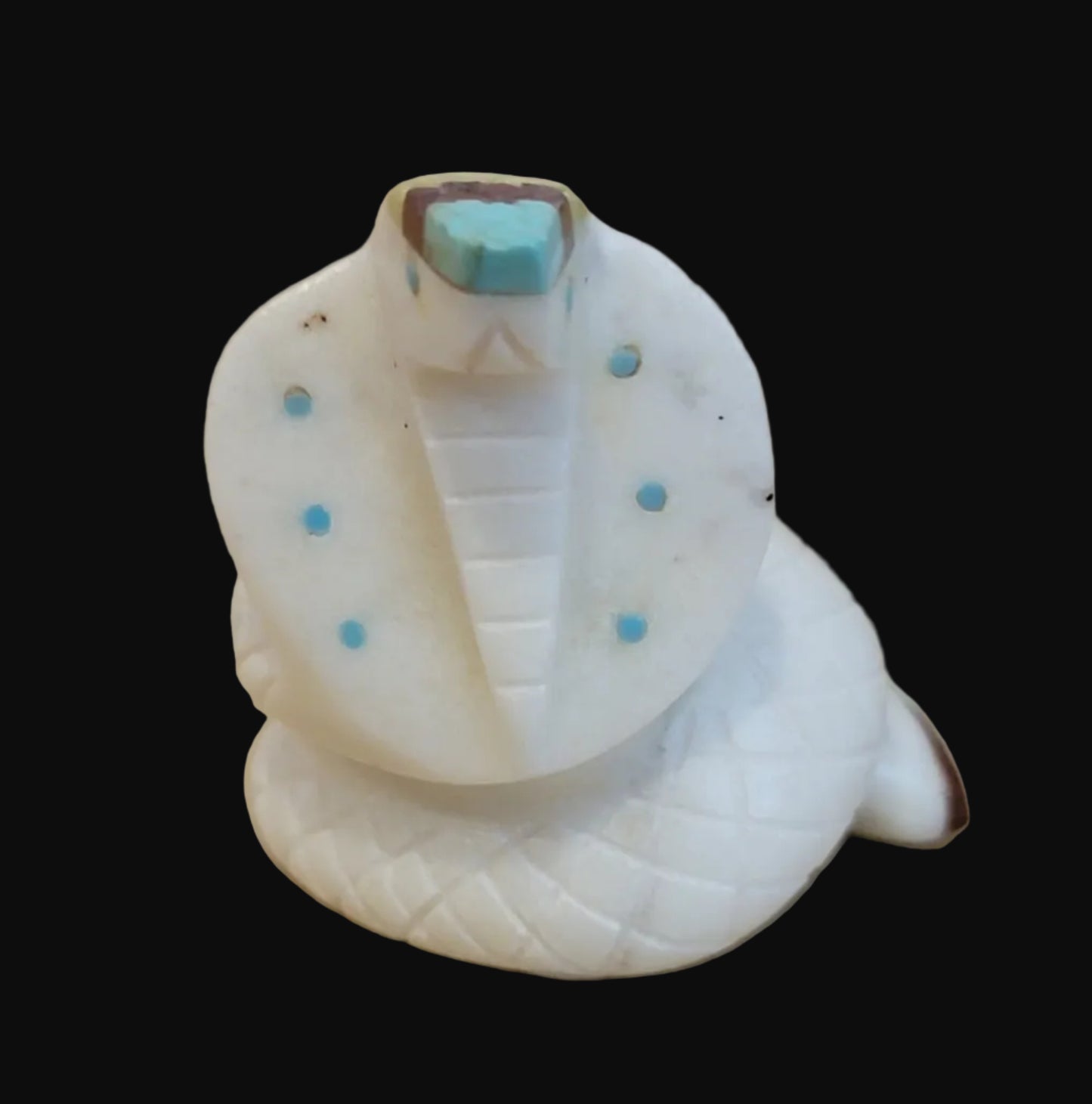 Fancy Hooded Cobra Snake Zuni Fetish