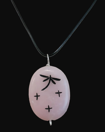 Beautiful Pink Calcite Zuni Corn Maiden Zuni Necklace