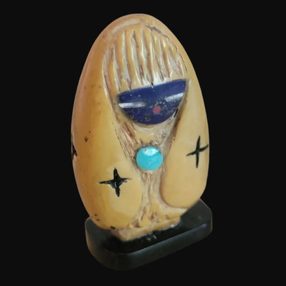 Picture Stone Jasper w/ Lapis Face Zuni Maiden Zuni Fetish