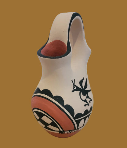Jemez Pueblo Wedding Vase w/ Zia Bird Design Pueblo Pottery