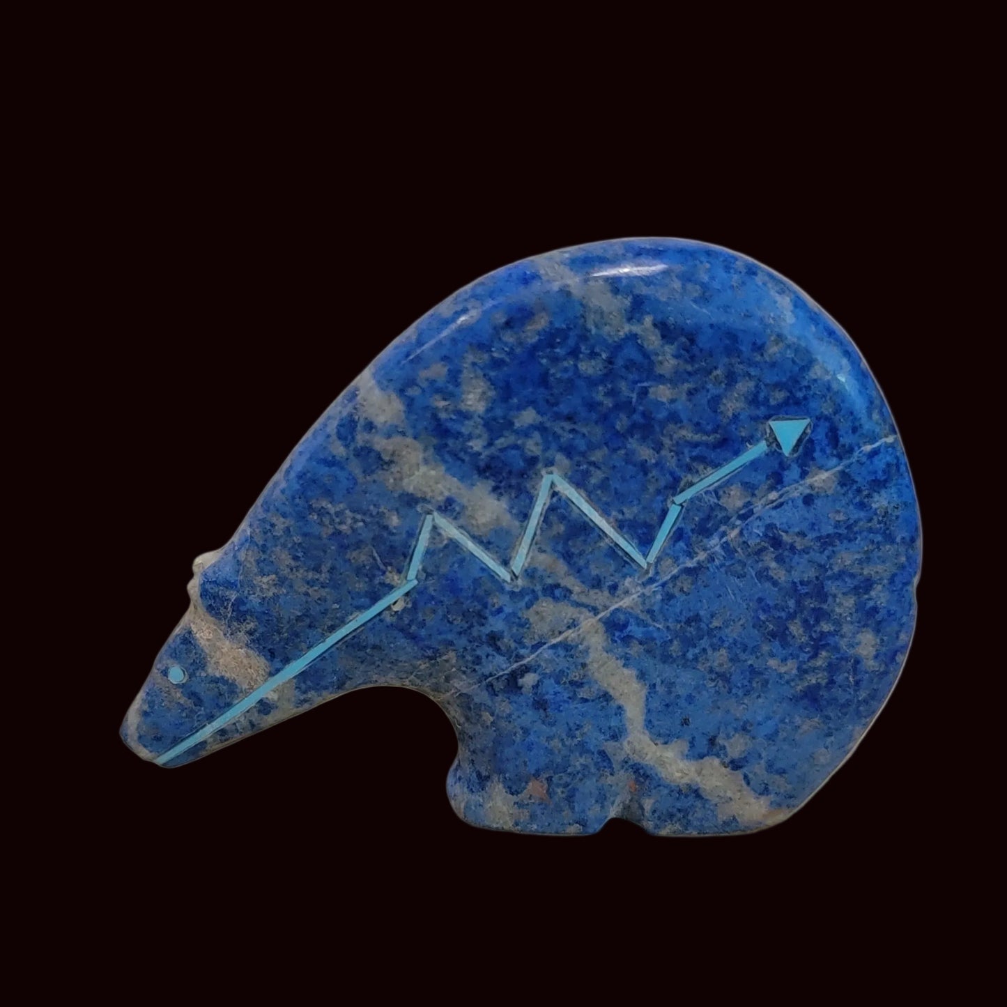 Denim Lapis Medicine Bear Zuni Fetish