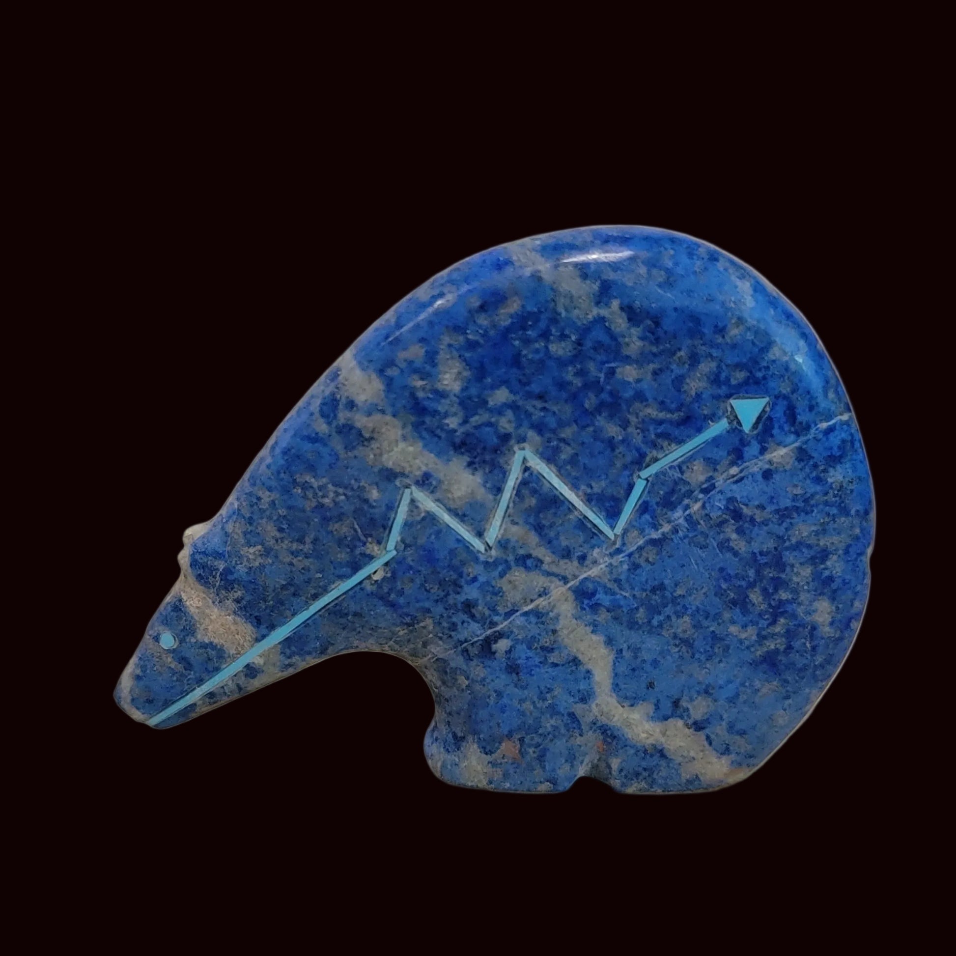 Denim Lapis Medicine Bear Zuni Fetish