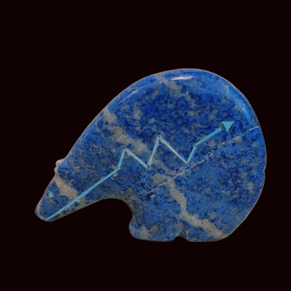 Denim Lapis Medicine Bear Zuni Fetish
