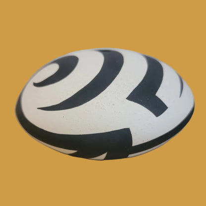 Thin Walled Black on White Acoma Pueblo Pottery Seedbowl