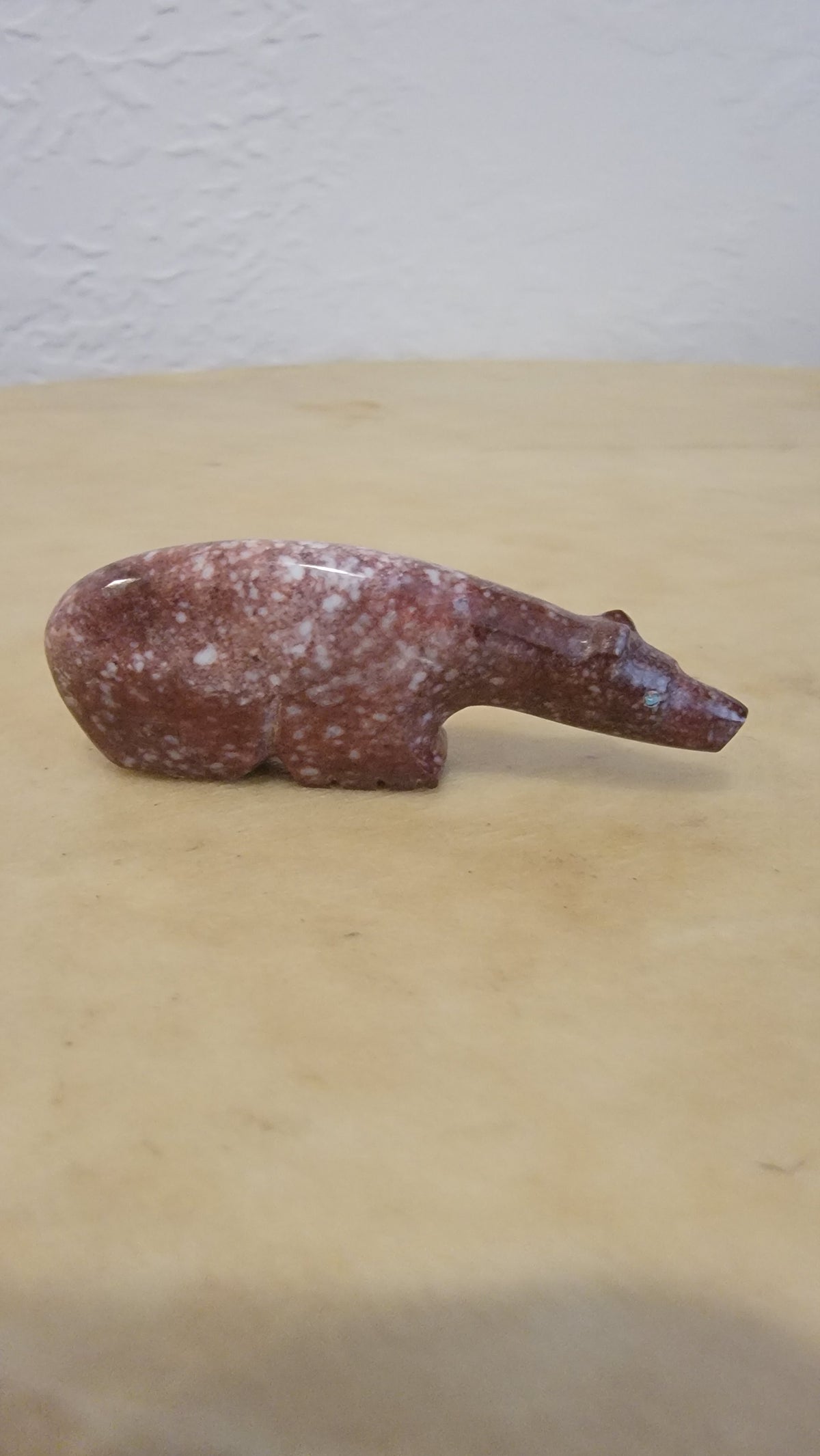 Long Necked Crazy Horse Stone Zuni Fetish Bear
