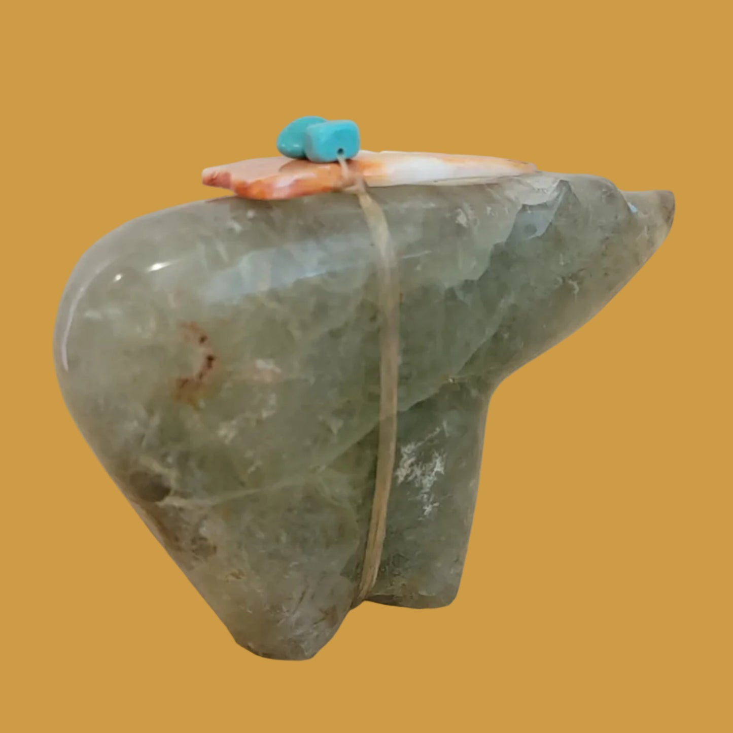 Powerful Tanzanite Fluorite Bear Zuni Fetish