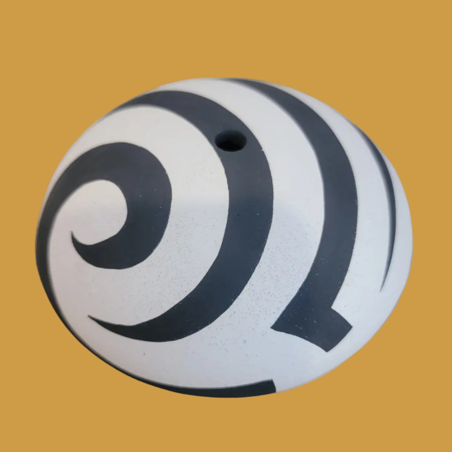 Thin Walled Black on White Acoma Pueblo Pottery Seedbowl