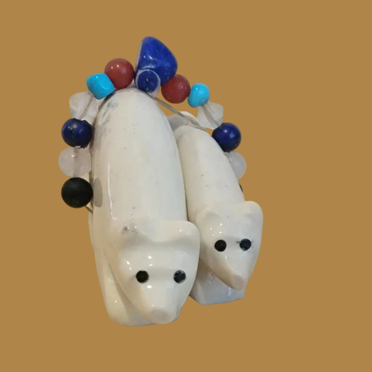 Double Serpentine Bears w/ Fancy Bundle Serpentine Zuni Fetish