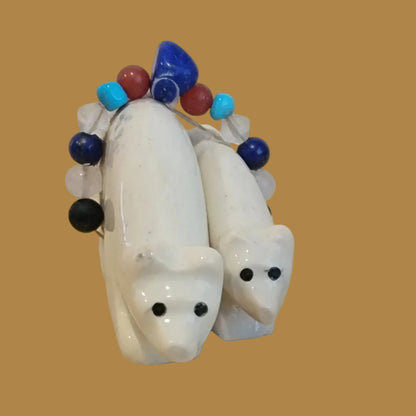 Double Serpentine Bears w/ Fancy Bundle Serpentine Zuni Fetish