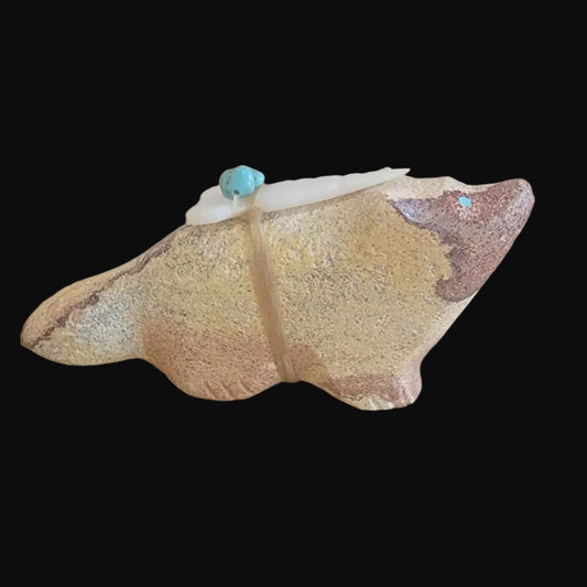 Sandstone Wolf Zuni Fetish