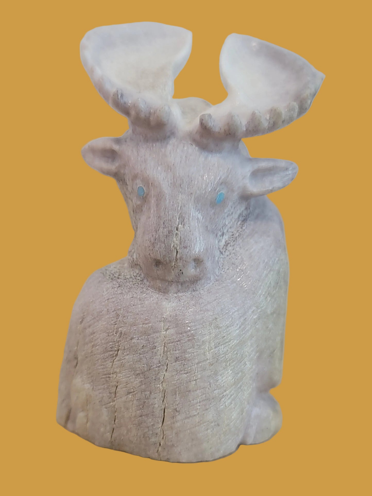 Unstoppable Sitting Antler Moose Zuni Fetish