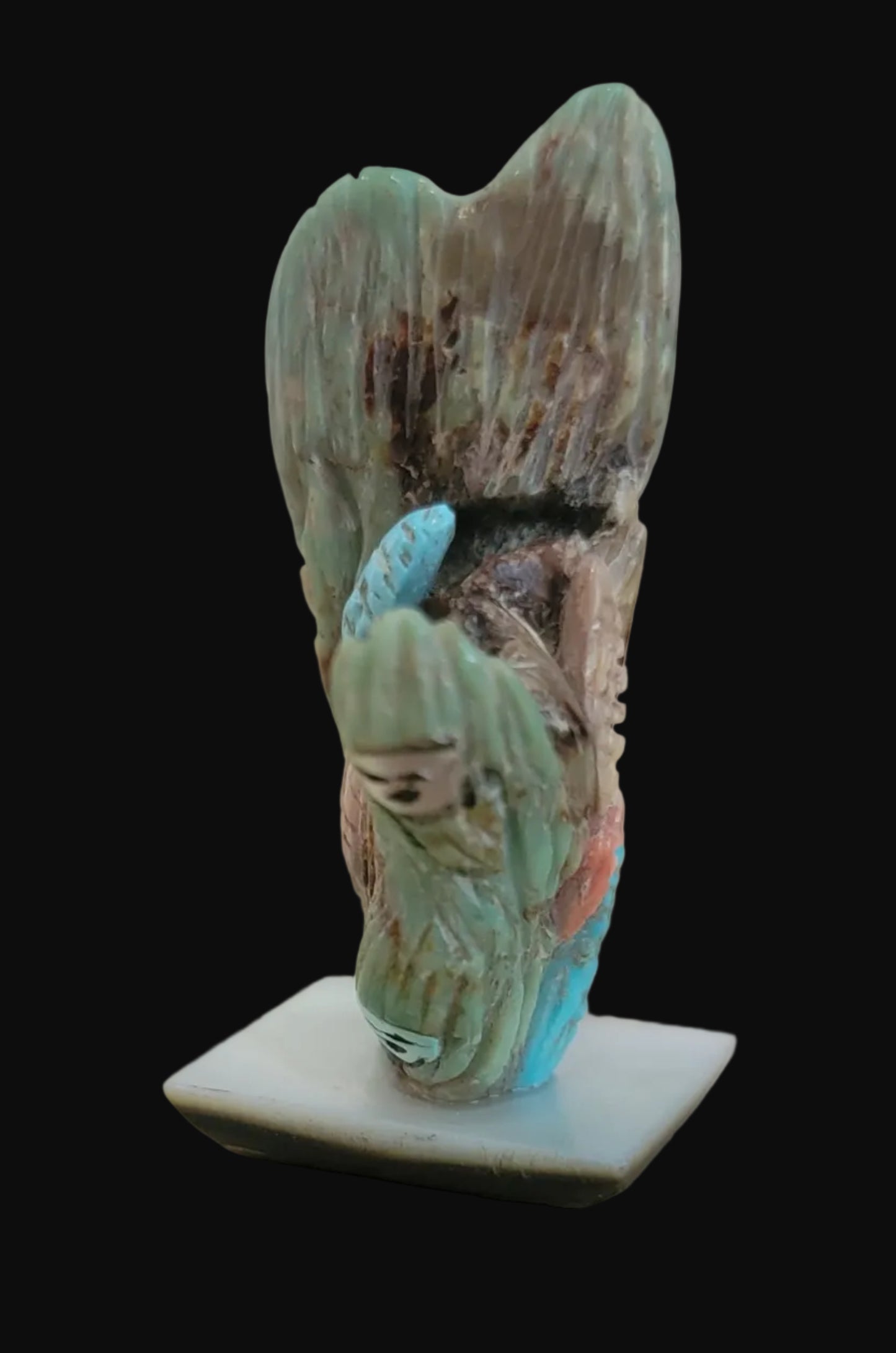 Quadruple Turquoise Zuni Corn Maidens w/Corn Zuni Fetish