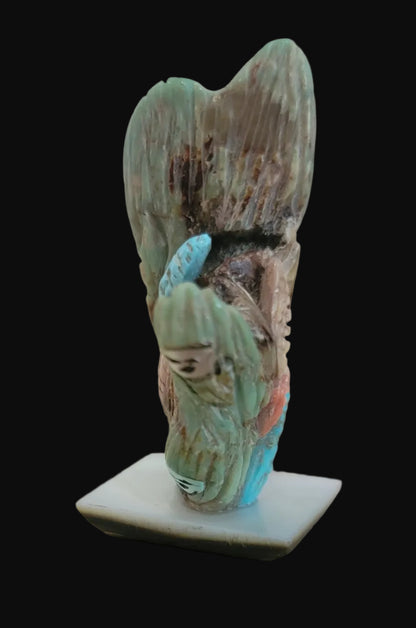 Quadruple Turquoise Zuni Corn Maidens w/Corn Zuni Fetish